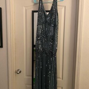 Elegant Beaded Evening Gown